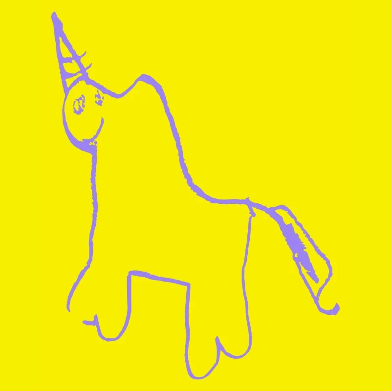 Minimalistisches Einhorn-Lineart