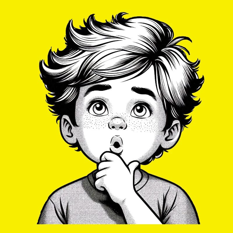 verwunderter nachdenklicher Bub | thoughtful boy