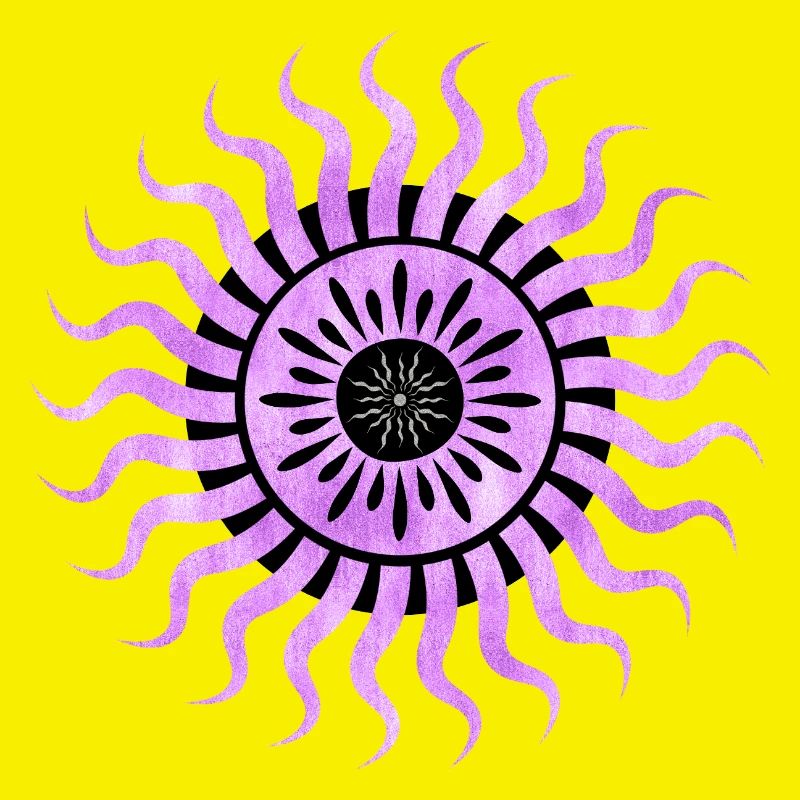 Verträumte lila Sonne