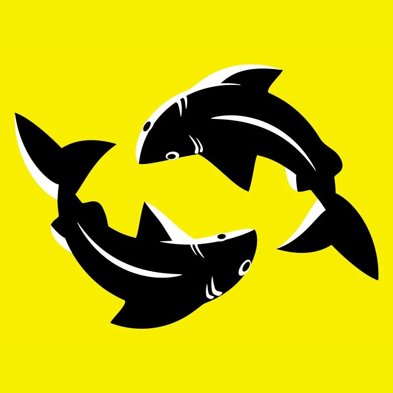 Fische Kreis Flow Emblem