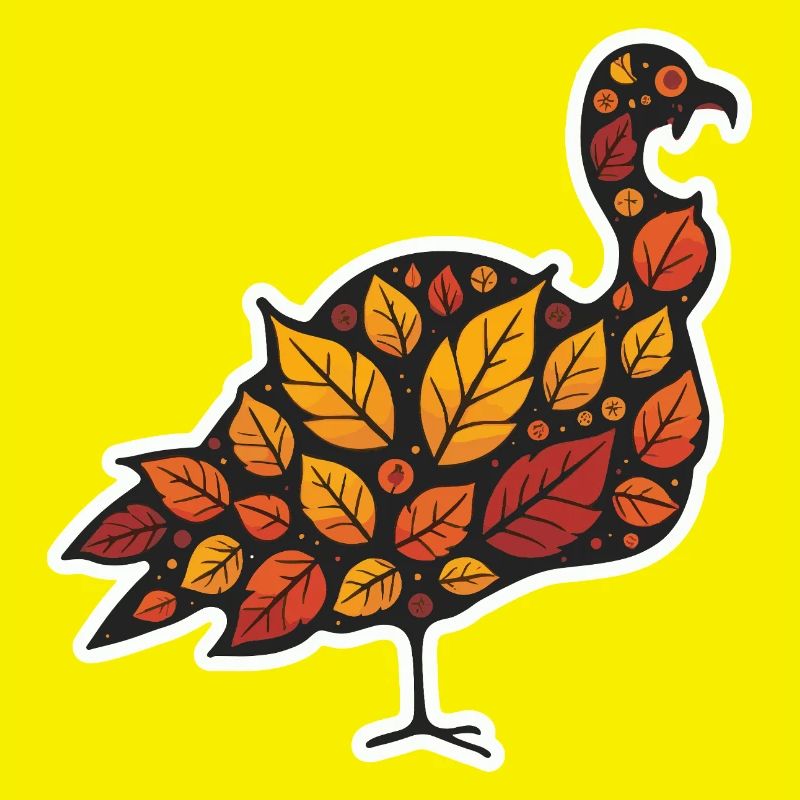 Herbstblatt Truthahn