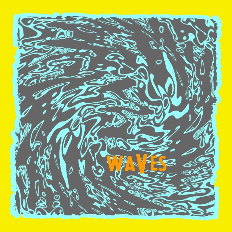 Wave flow neon pattern surf