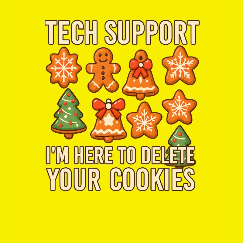 Technischer Support Cookies Humor Illustration