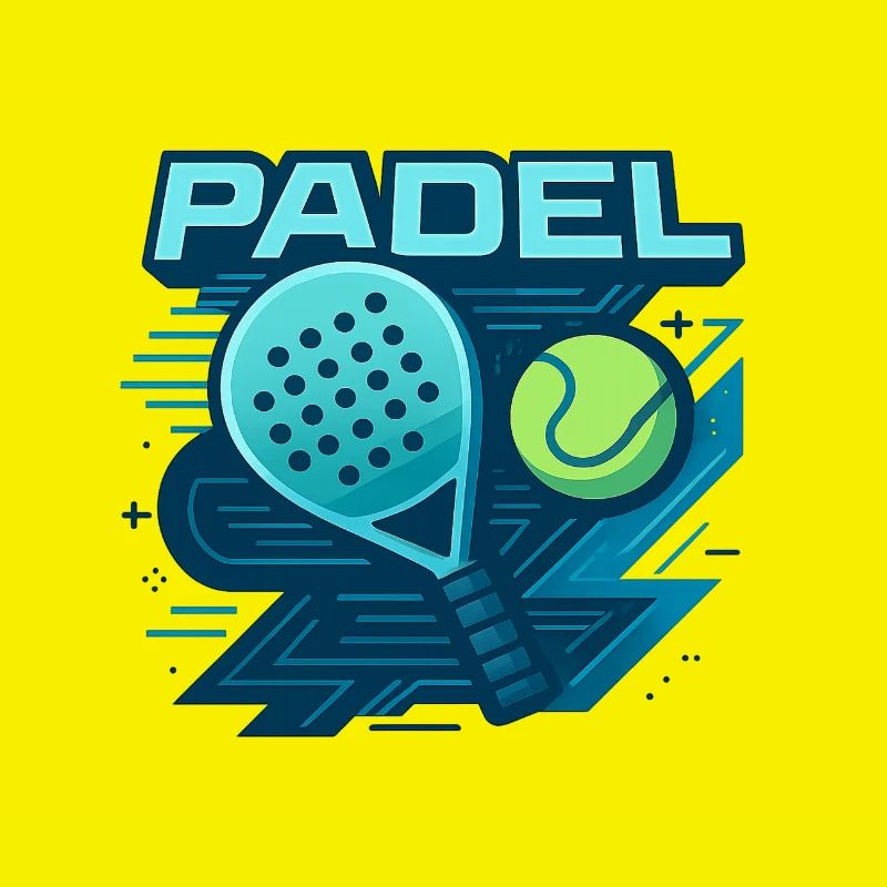 Padel Logo Schläger Ball Dynamik