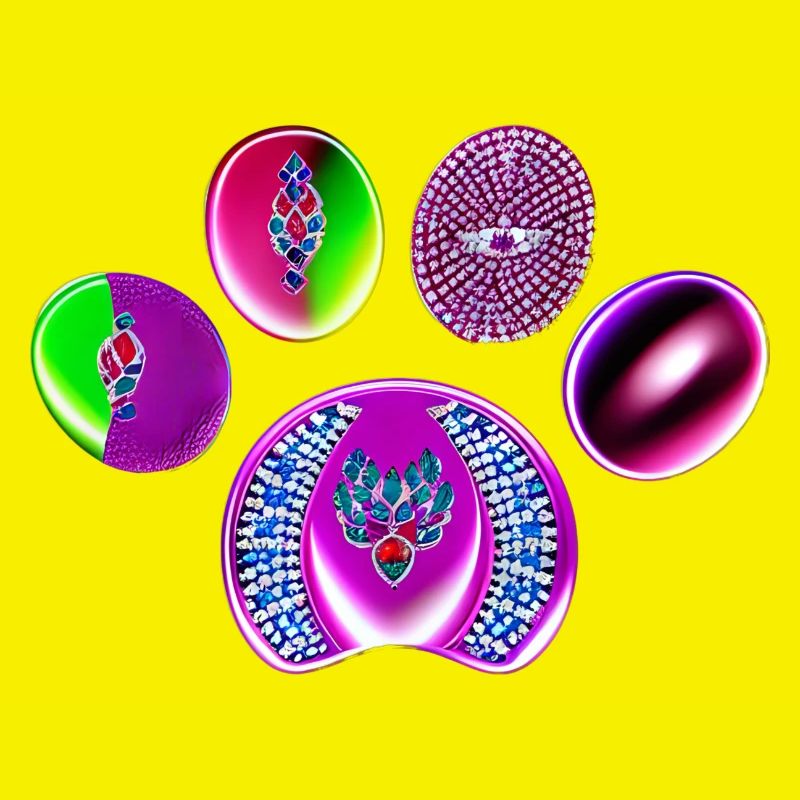 Neon Jewel Circle Print