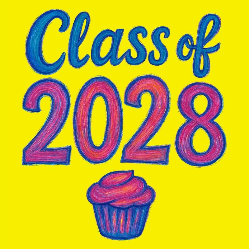 Cupcake-Gradient der Klasse 2028
