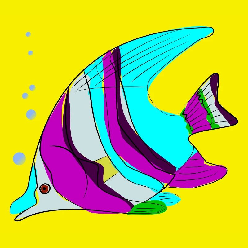 Fisch Farbig