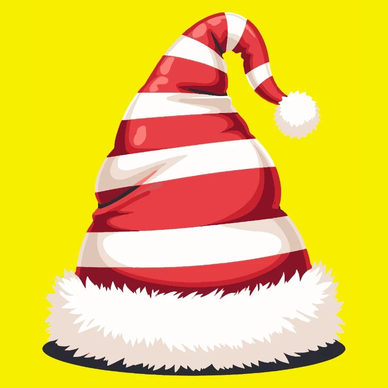 Candy Stripe Santa Hat