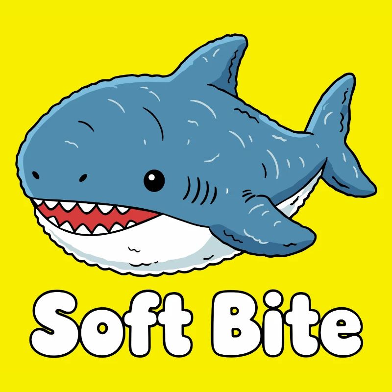 Morsure douce de requin de dessin animé : Requin mignon