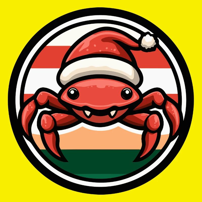 Weihnachtskrabbe im Feststil