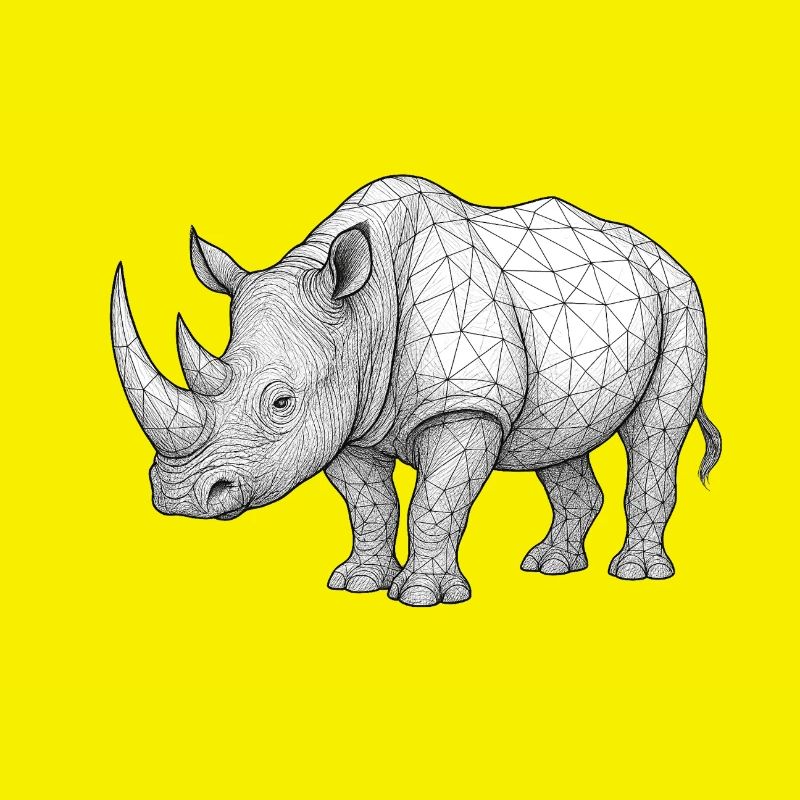 Nashorn Wireframe Muster