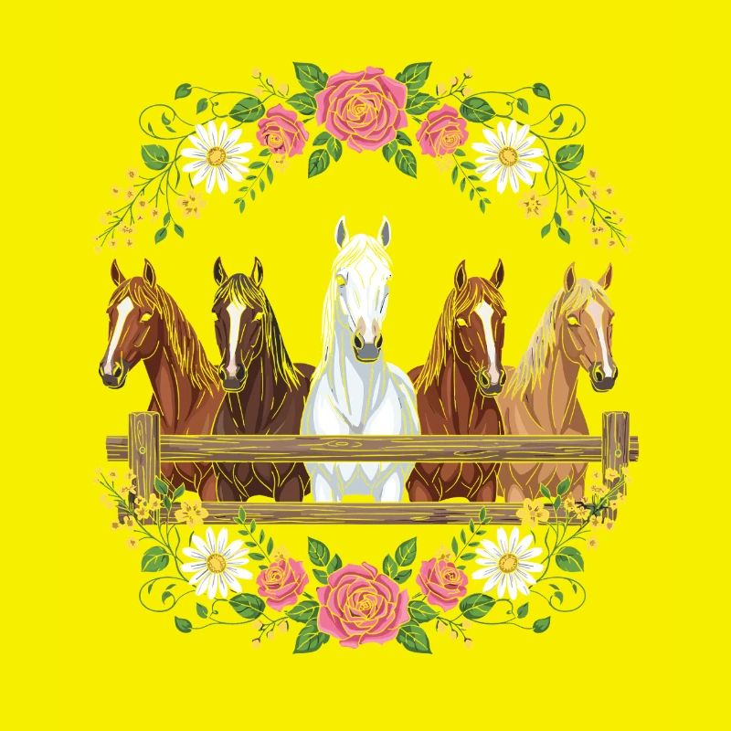 Equestrian Floral Crest