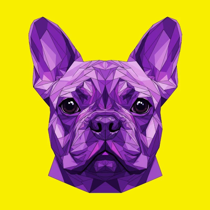 Chien polygonal violet