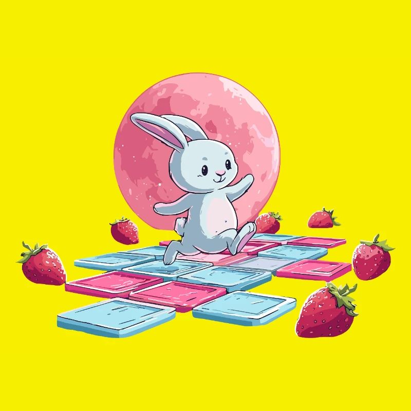 Hopping path on the pink moon