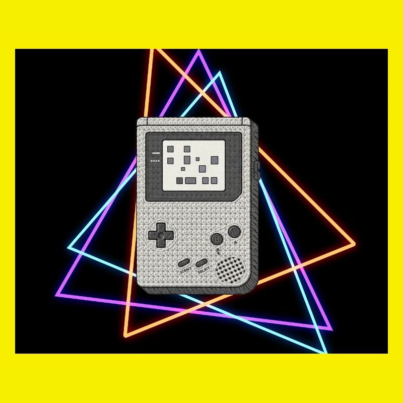Retro Game Console Neon