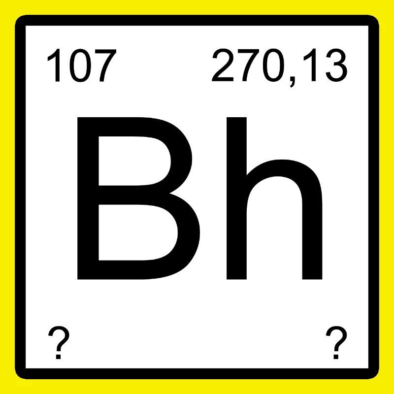 Bohrium Bh Großbuchstaben Zahlen-Grafik