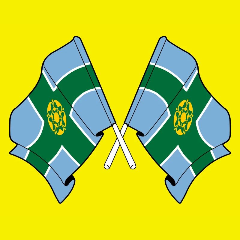 Drapeaux du Derbyshire croisés