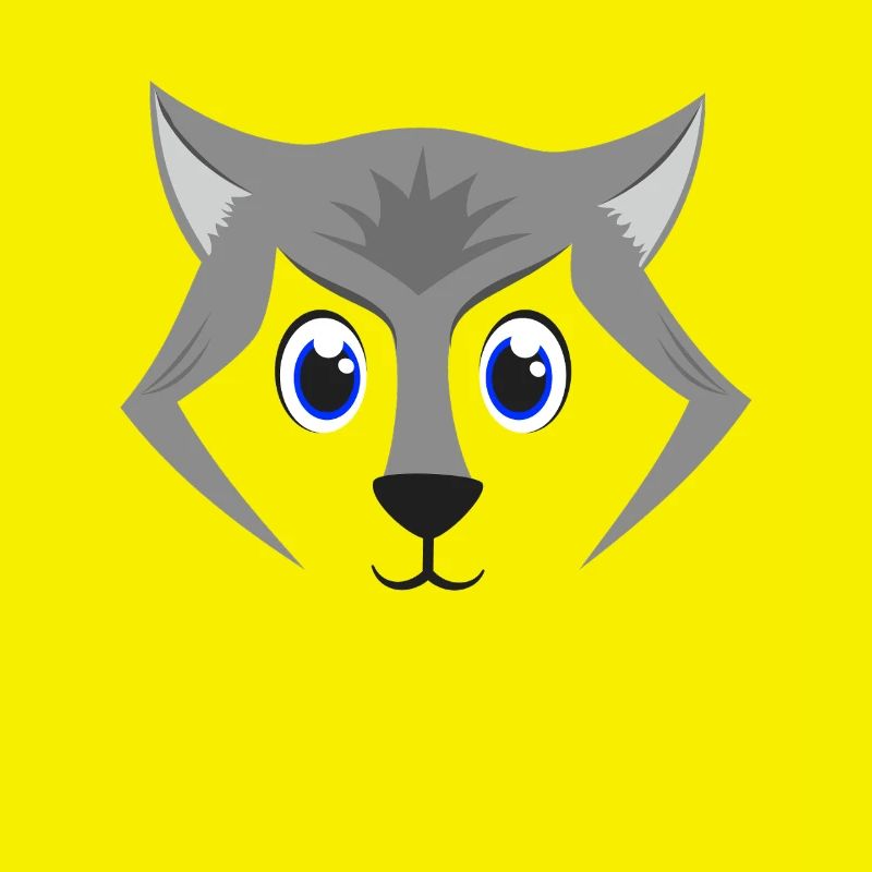 Cute Wolf Face Kawaii Grey Timber Wolf Costume