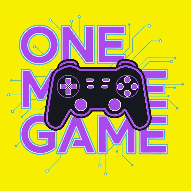 One Game Controller Neon Circuit