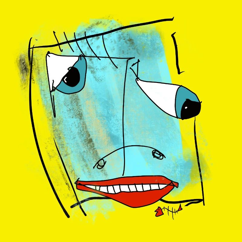 Aquarelle de design de visage abstrait
