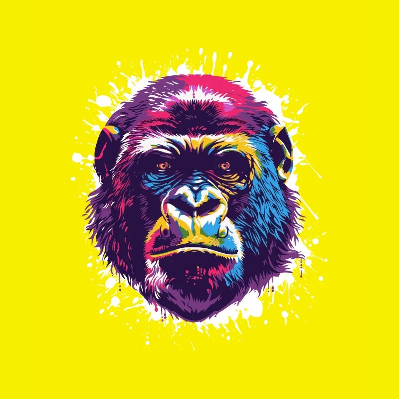 Gorille Pop Art Singe Singe