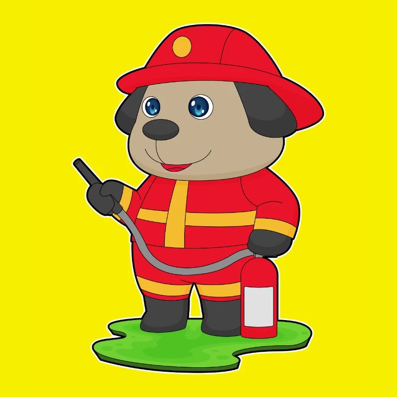 Dog Firefighter Fire Extinguisher Fire Brigade