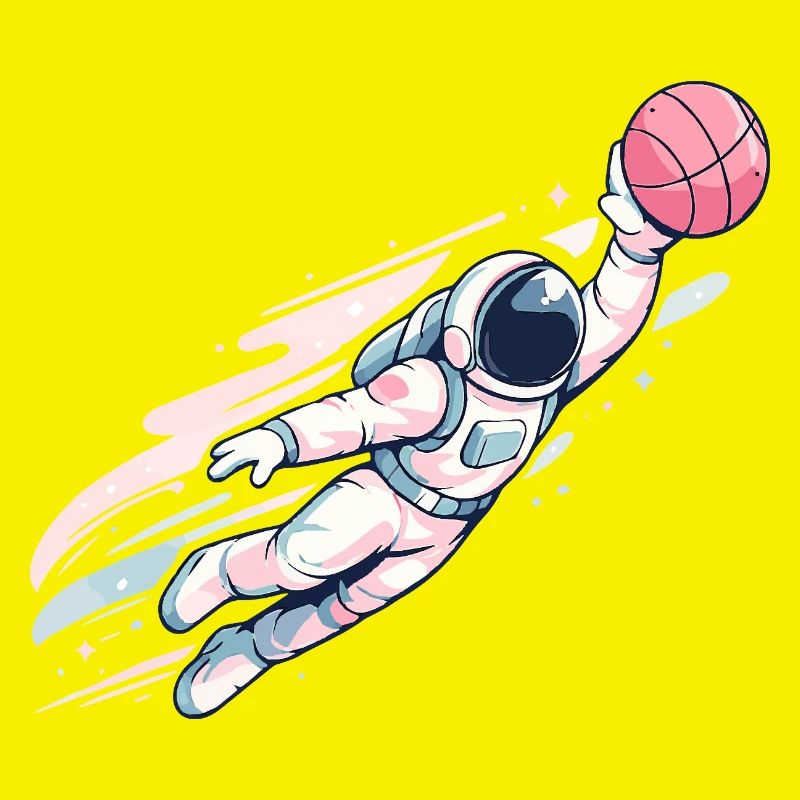 Conception de dunks spatiaux de basketball des astronautes