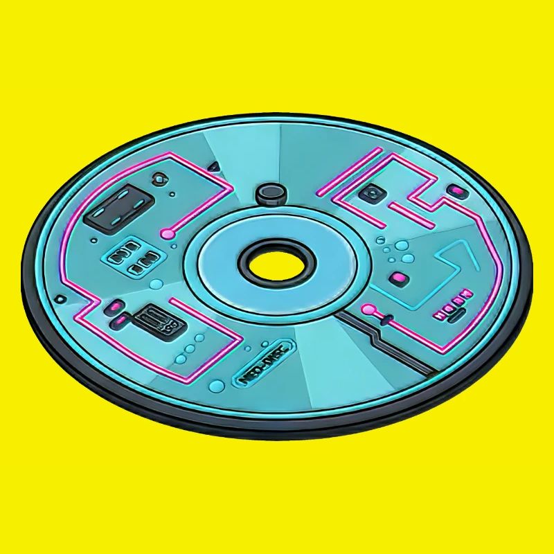 Digitale Zukunft Computer 90er Retro Design