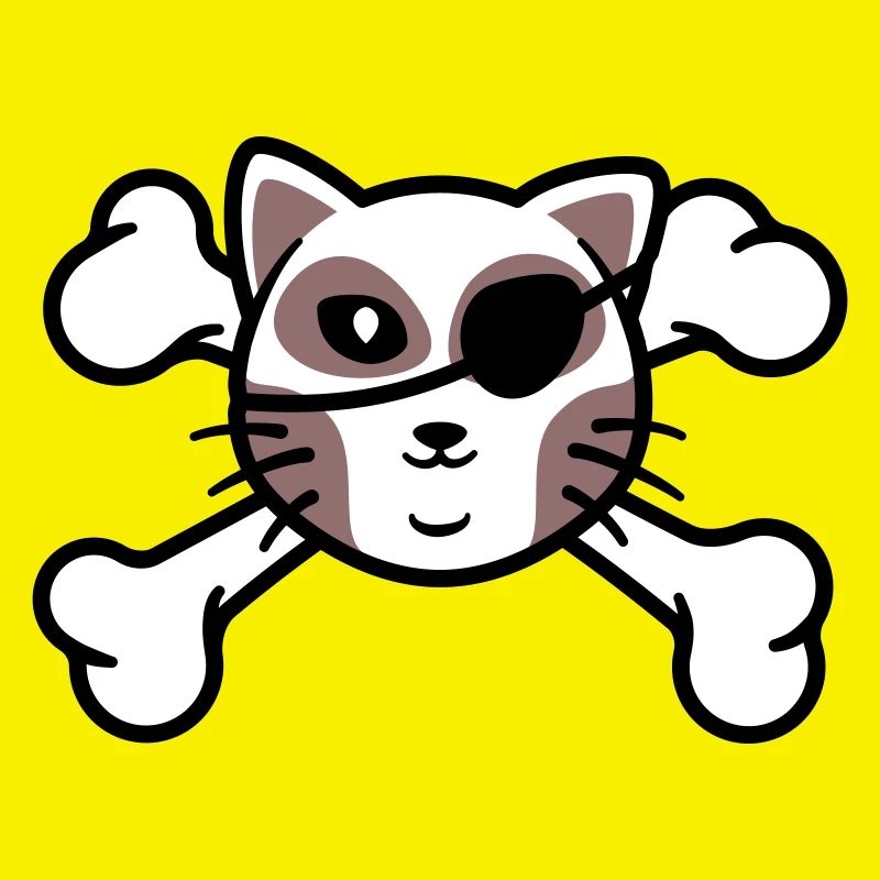 Patch de Crâne de chaton pirate