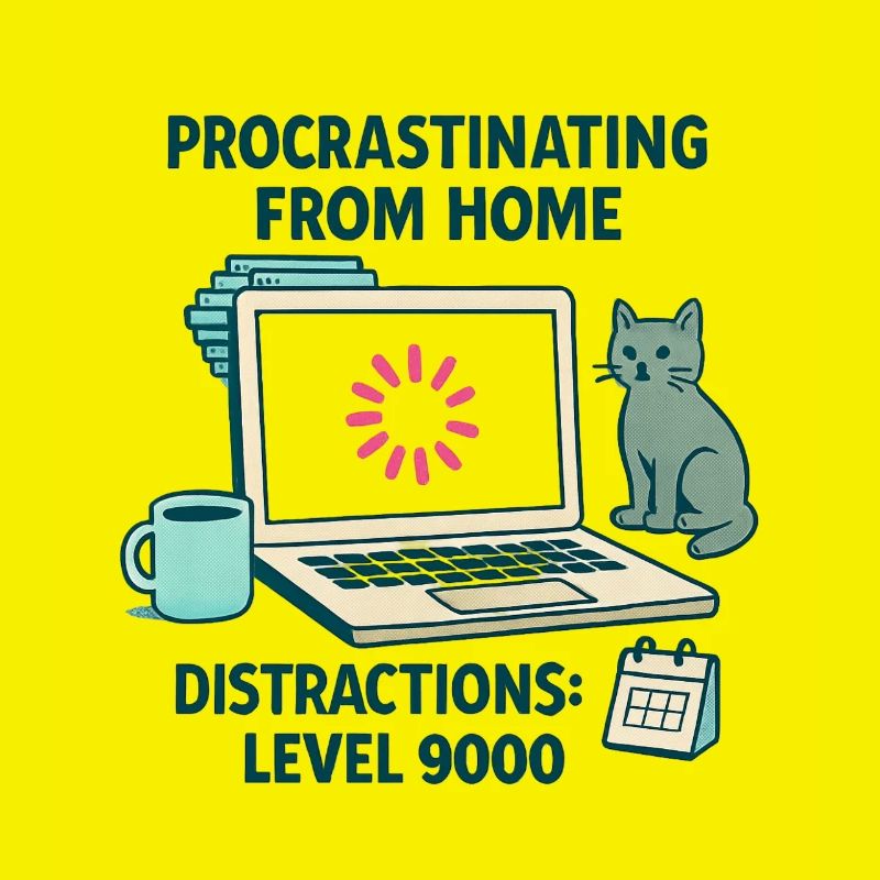 Humor Procrastination Telecommuting Chat and Coffee