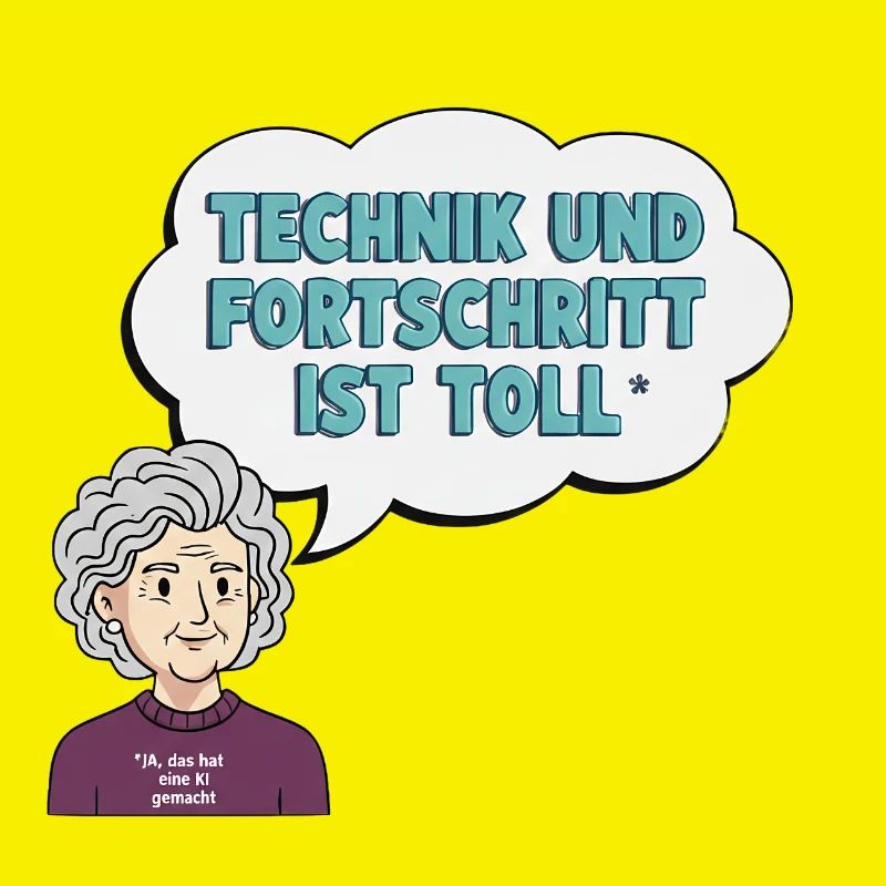 Technikliebe mit Oma Comic