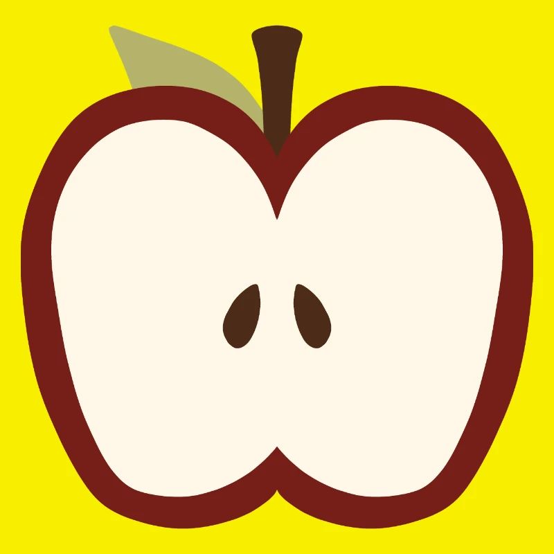 Cute Half-Apple Face Emblem