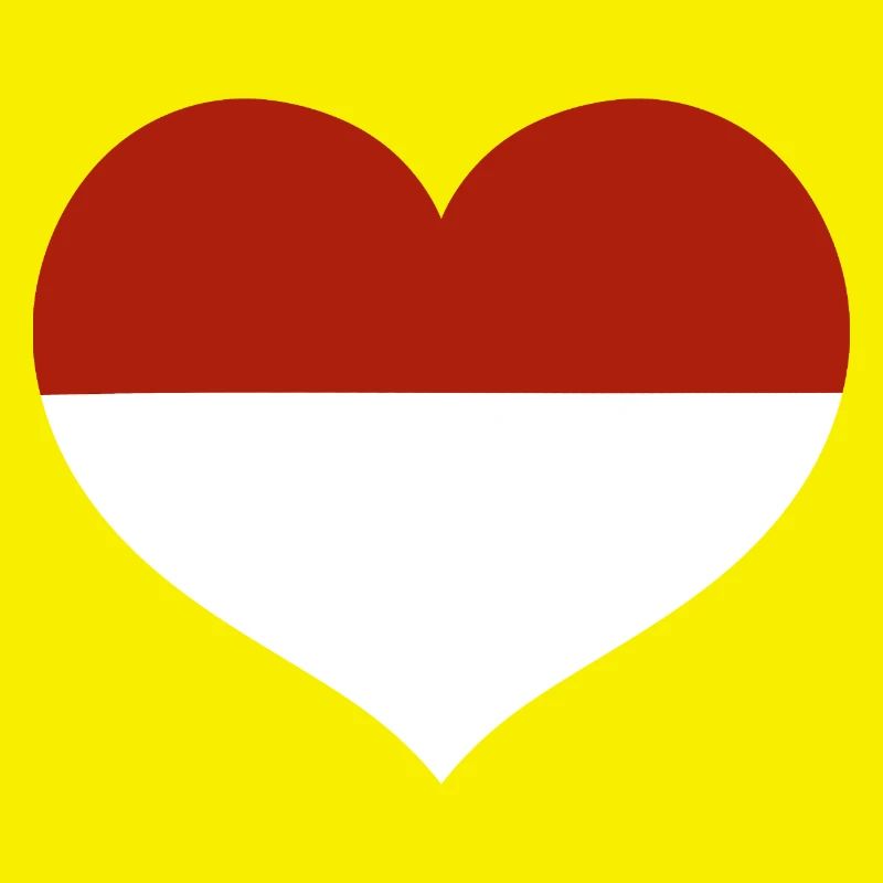 Monaco Flag Heart