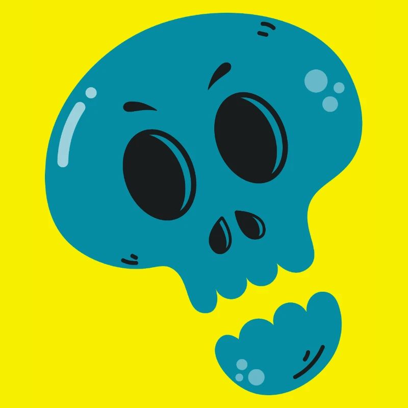Geschmolzener Blauer Schädel