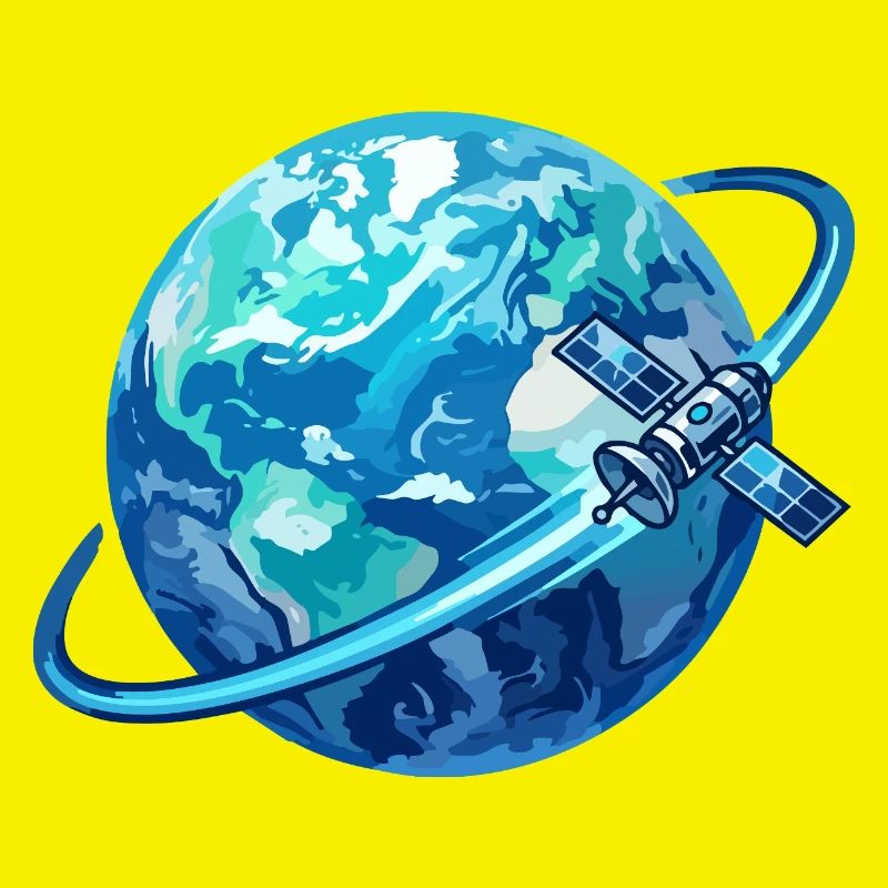 Erde Blauer Planet Satellit Globus Satellitenring