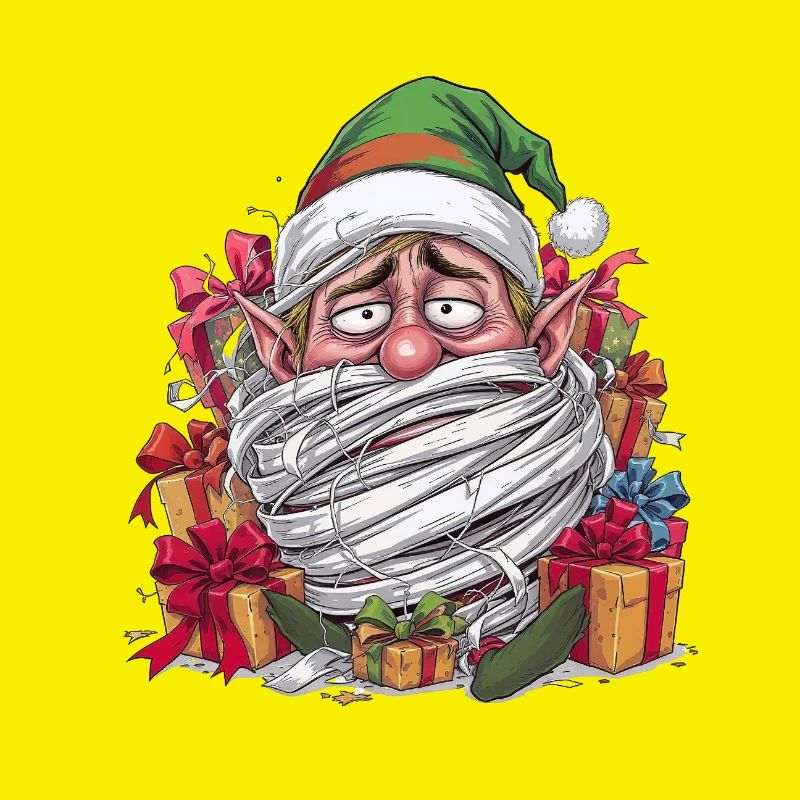 Verknoteter Weihnachtsmann