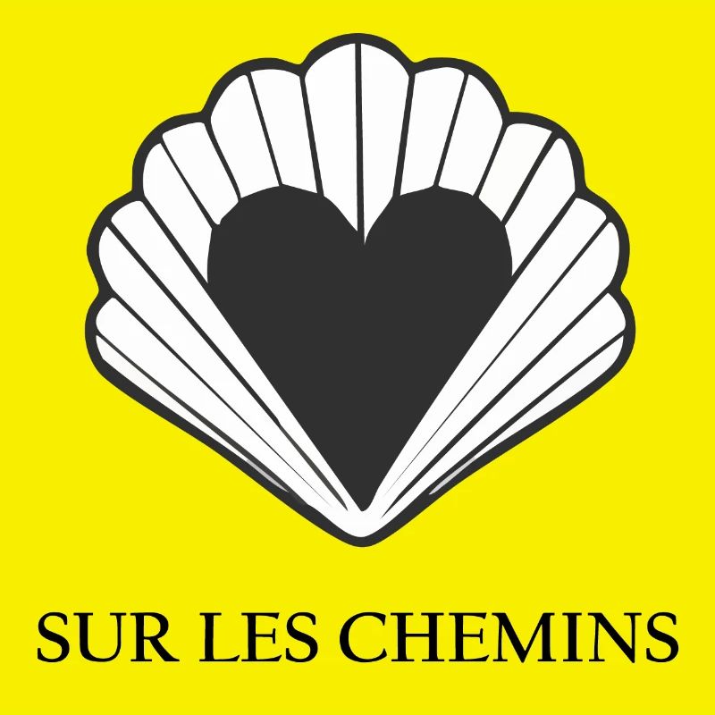 Cœur noir dans une coquille Saint Jacques