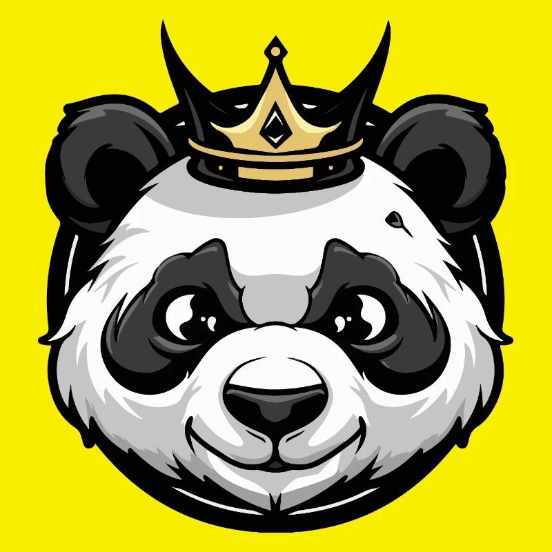Panda Kopf Krone
