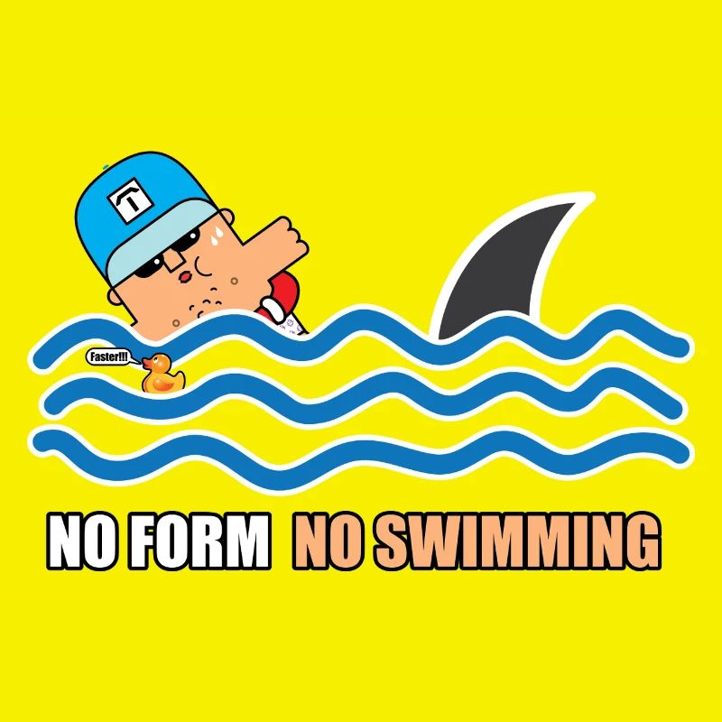 Dessin animé sans forme : pas de natation