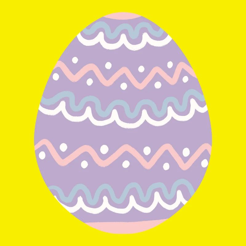 Pastel Wavy Easter Egg