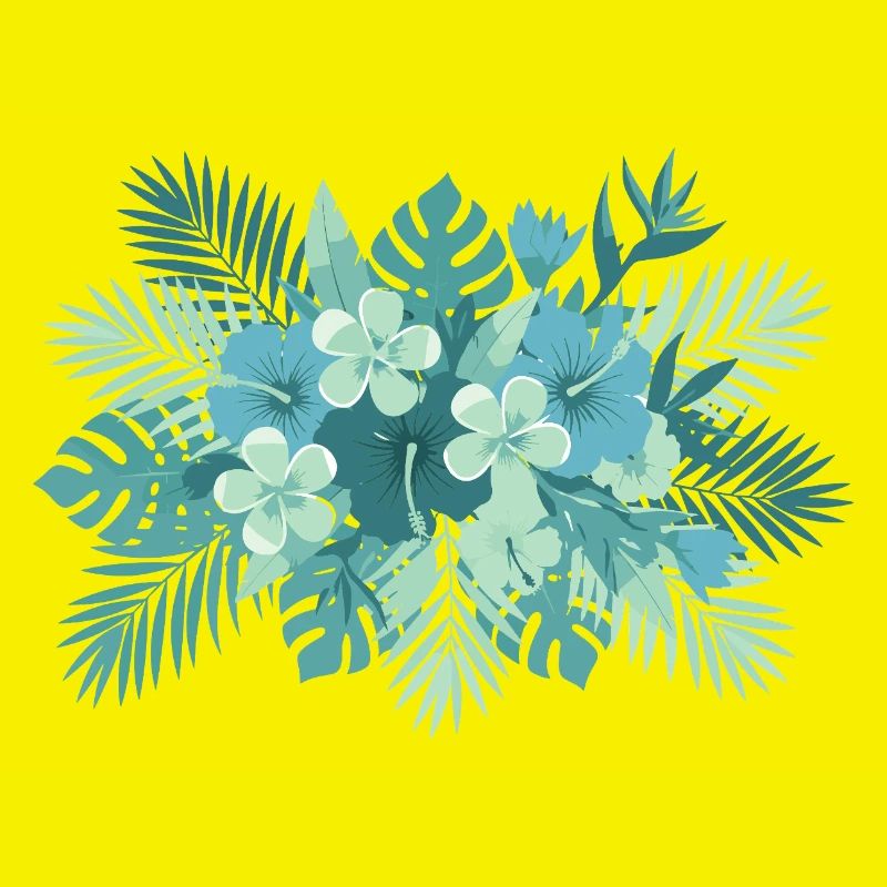 Composition florale de la sarcelle tropicale