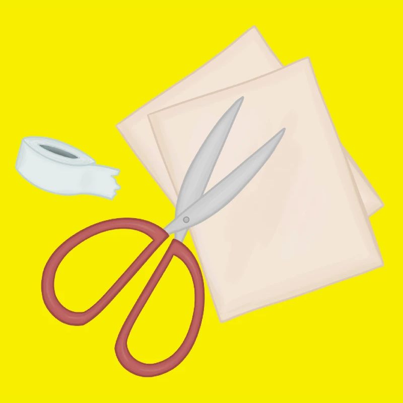 Studio de papier motif de ciseaux créatifs
