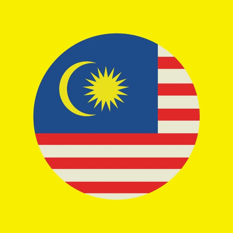 Drapeau rond de Malaisie