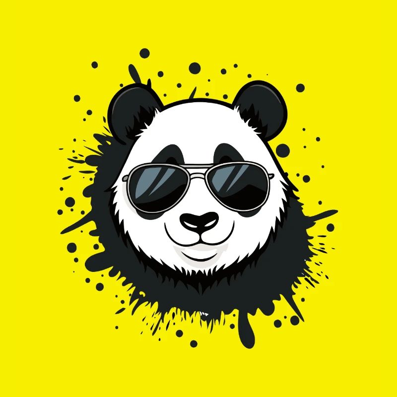 Panda-Brille spritzt