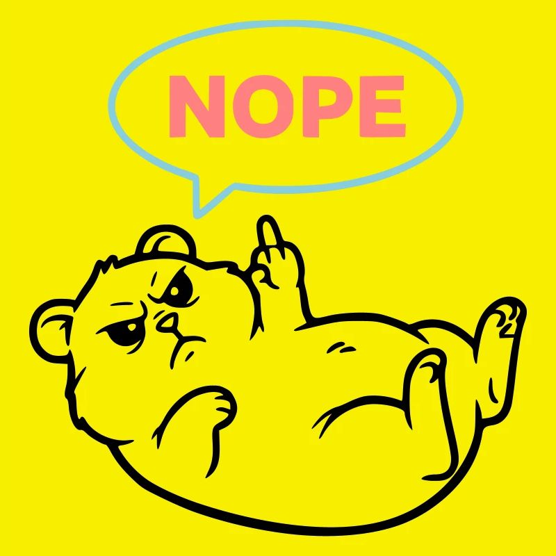 Hamster Nope Comic Sprechblase