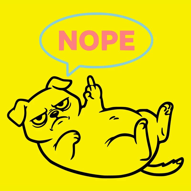  Mops Hund Comic Bunt Outline