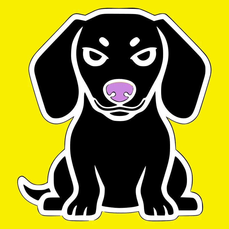 Dessin animé chiot teckel