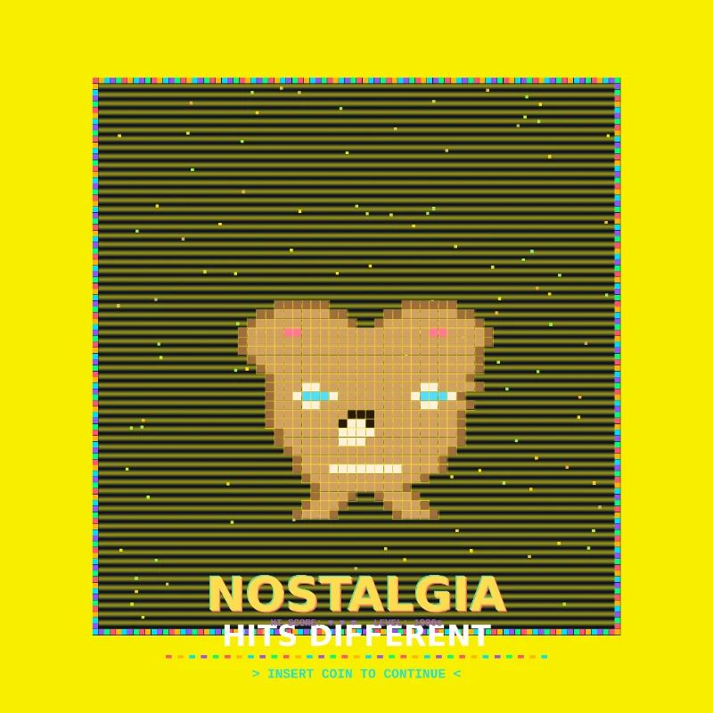Nostalgia Pixel Bear : RetroGlanz Design