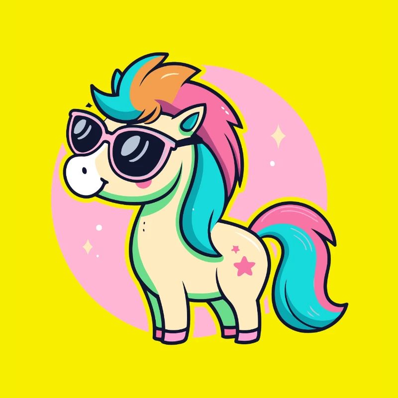 Rainbow Pony Glam-Brille