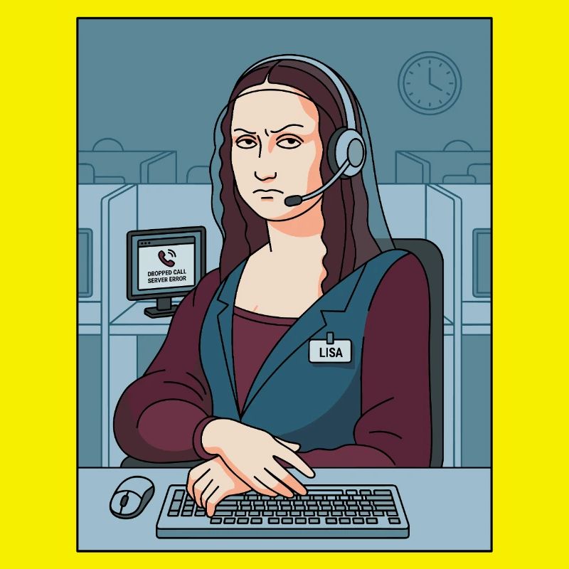 Mona Lisa Support Staff Humor
